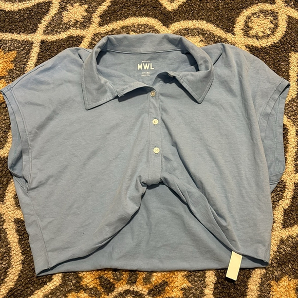 Madewell MWL Polo Twist Tee: Botanical Dye Edition - Picture 3 of 4